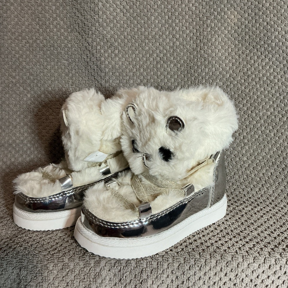 BabyGAP Cozy Critter Snow Boots Toddler Girl Size 5 NWT - Picture 3 of 10
